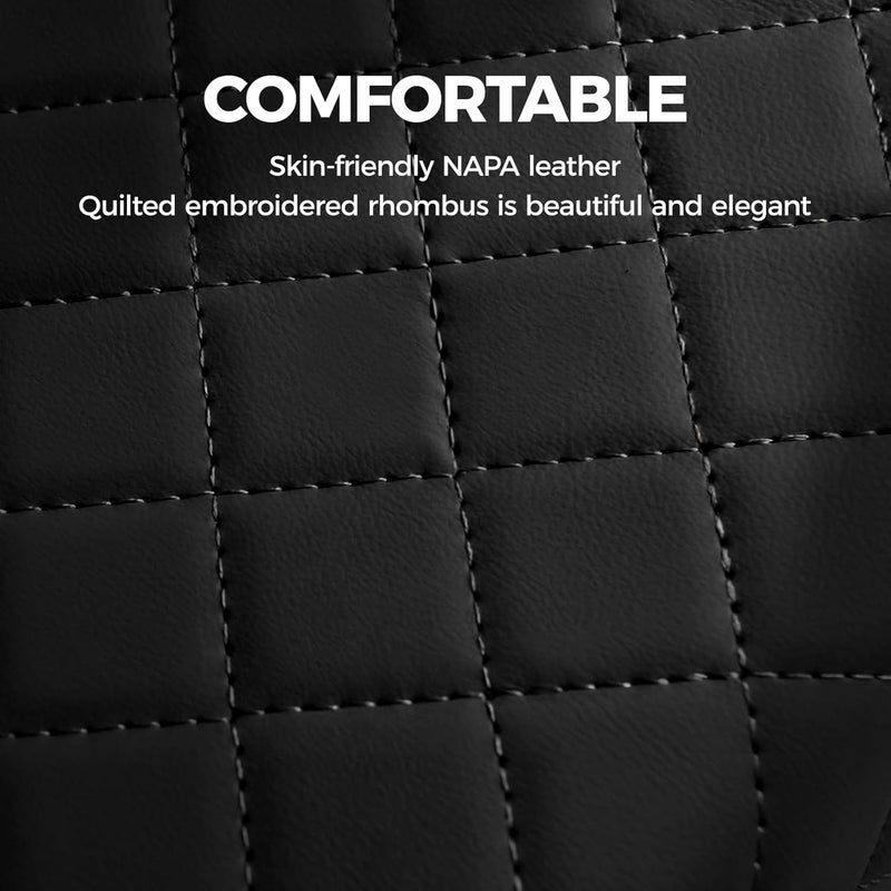 FREETOO Car Center Console Cover, Leather Armrest Cover for Car, Universal Middle Console Cushion with Storage Box, Cup Holder, Tissue Box & Phone Slot, Luxury Waterproof Interior Accessories, Black - Image 5
